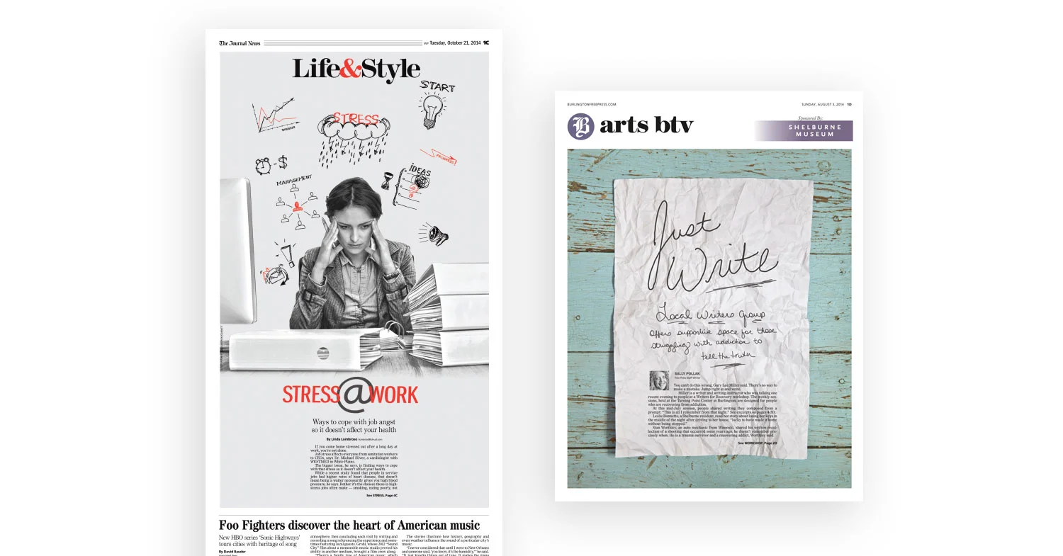 Pages by Lisa Gajewski and Jen Meyer.