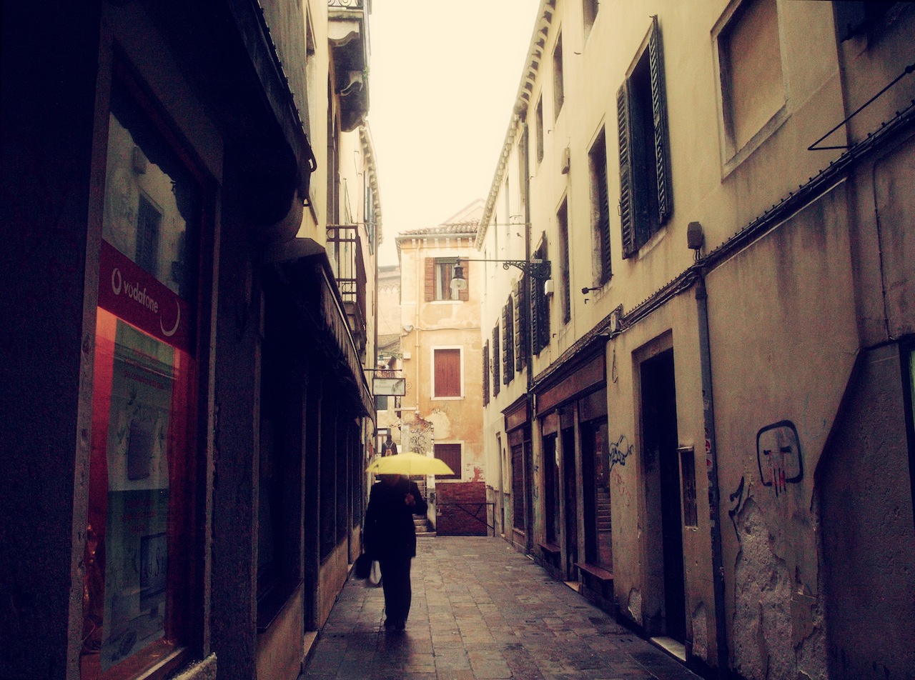 Alley In Yellow / Part of 'Trip To Italy' series by Geena Matuson @geenamatuson, 2011.