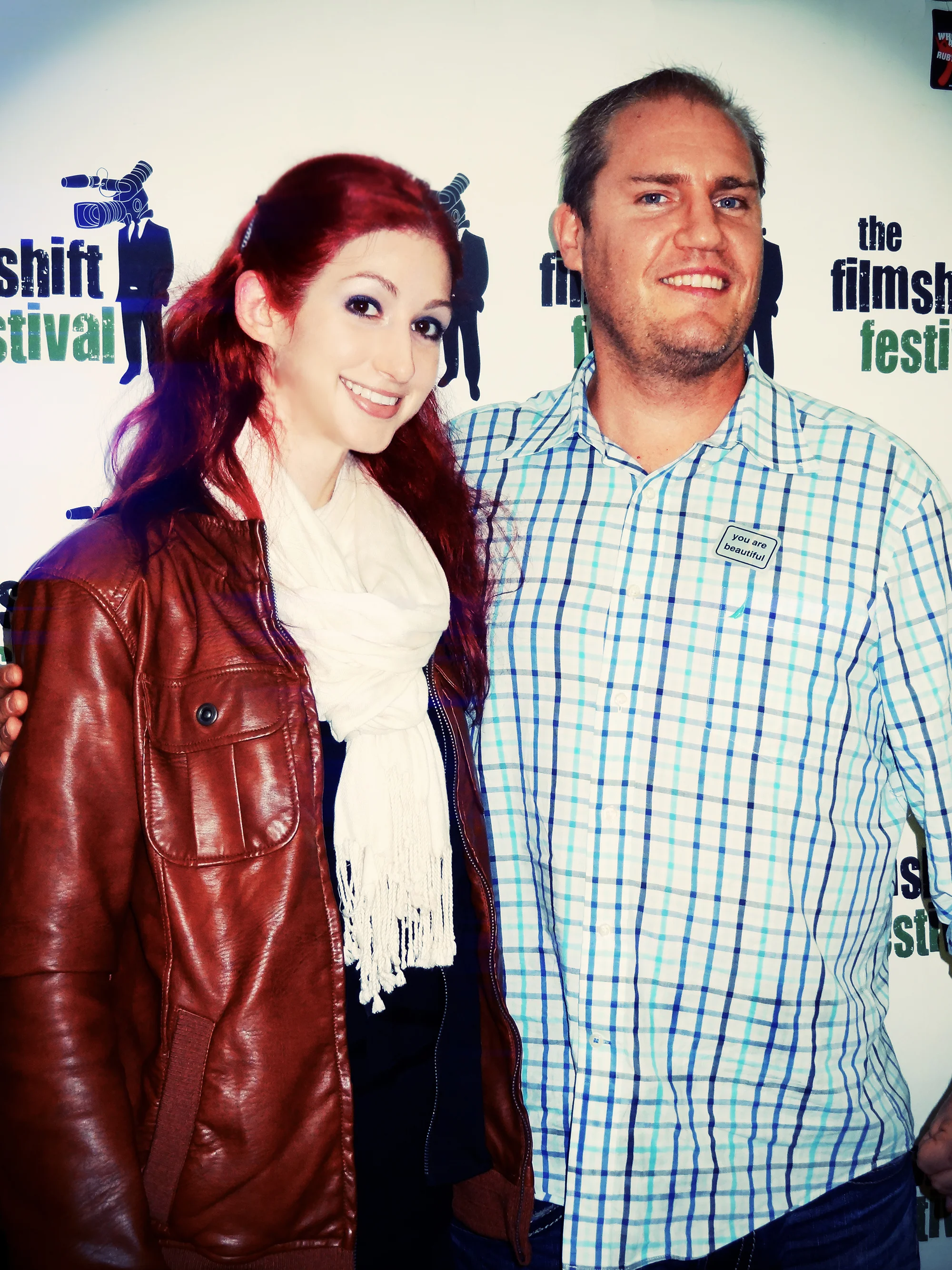 Geena Matuson (@geenamatuson) with FilmShift Producer Jed Hammel, 2013.
