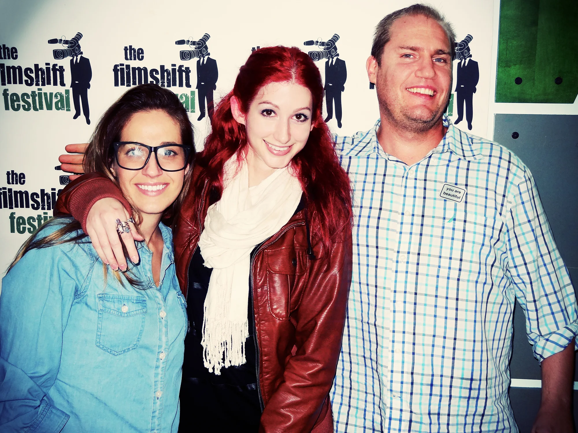 Geena Matuson (@geenamatuson) with Boston-based video editor Tara Neves and FilmShift Producer Jed Hammel, 2013.