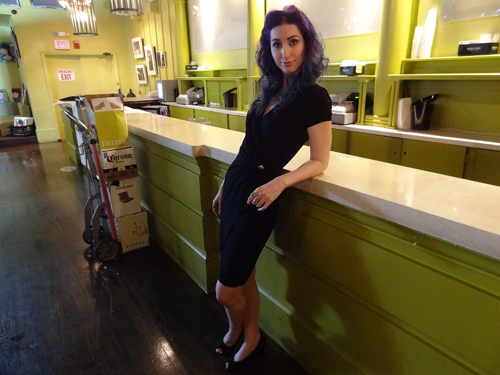 Geena Matuson (@geenamatuson) poses before RAW Artist show begins, 2014.
