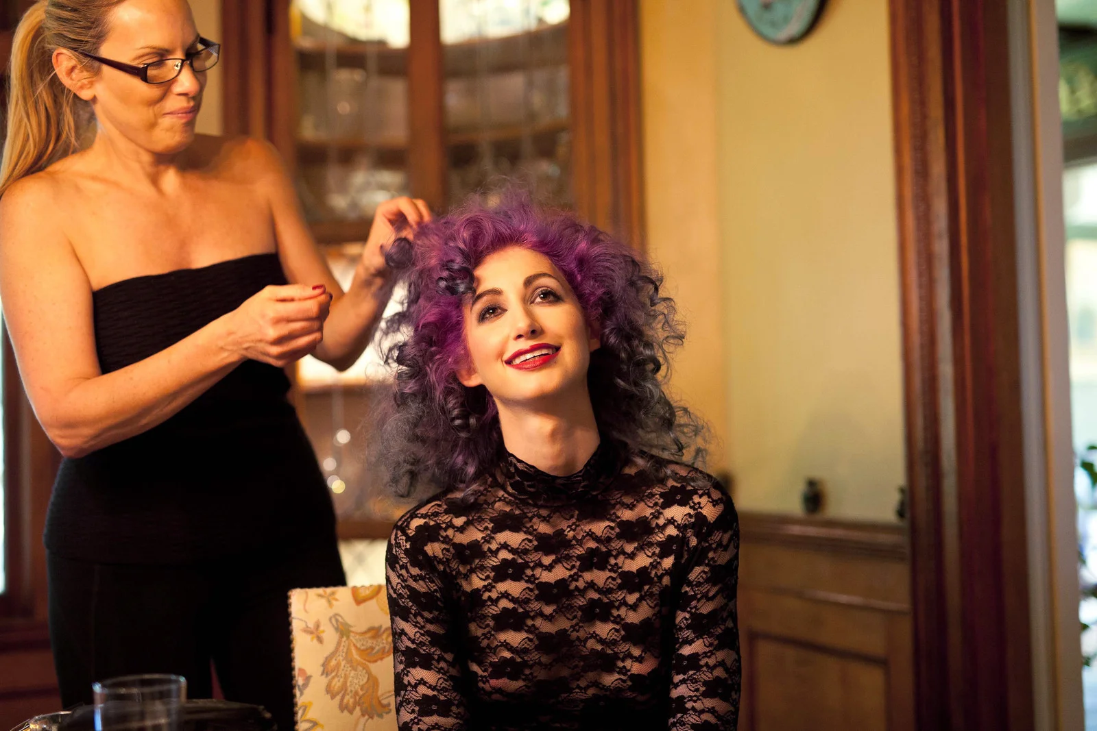 Geena Matuson (@geenamatuson) with Paula Roderick-Voisembert at a photoshoot in 2014.