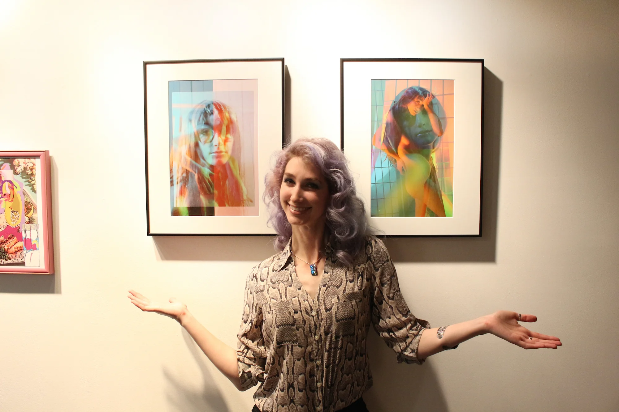 Geena Matuson presents two pieces in a series of new work at the BLAA x Subsamson Makeover! show, 2015.