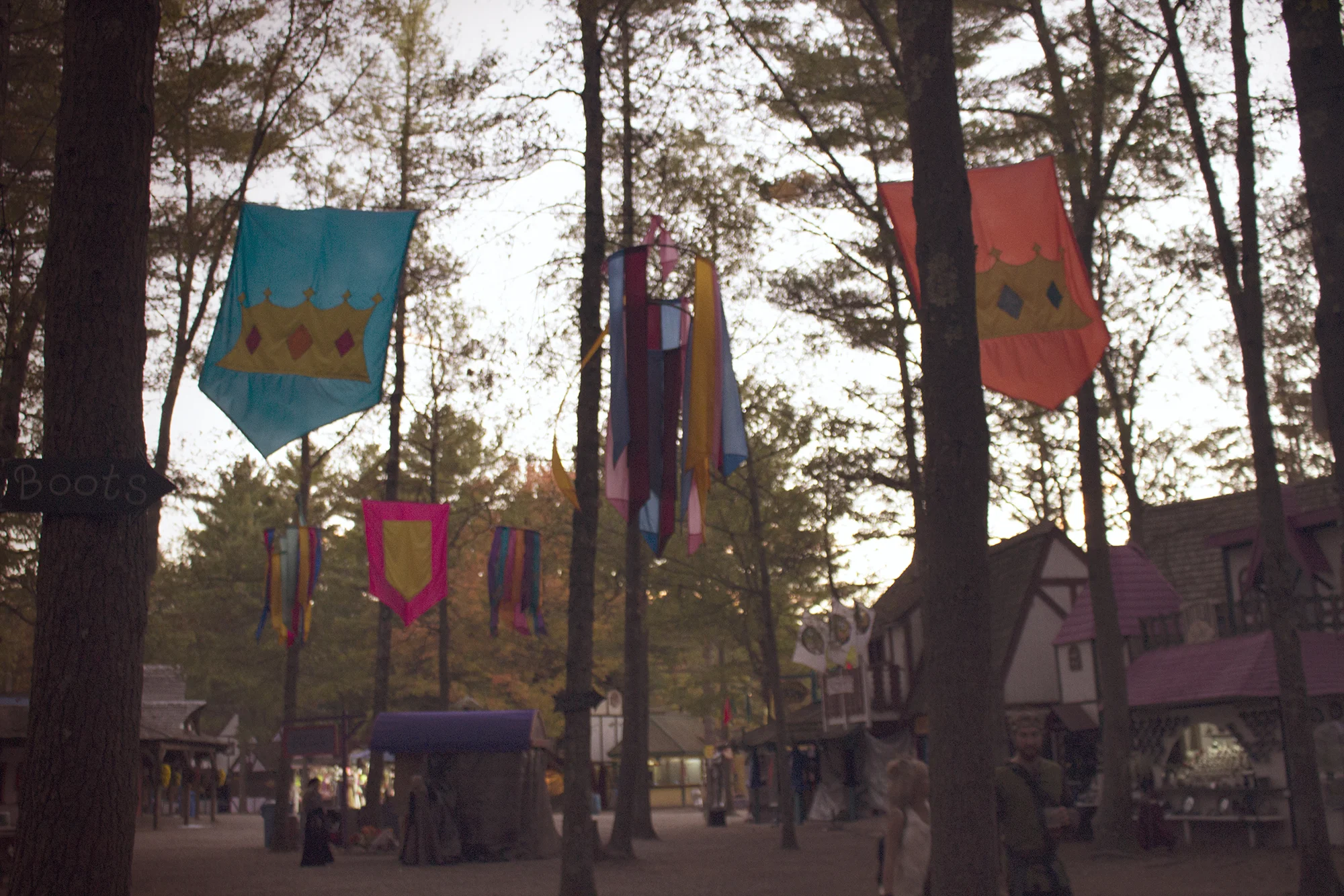 Geena Matuson, sunset at King Richard's Faire in Carver MA, October 2015.