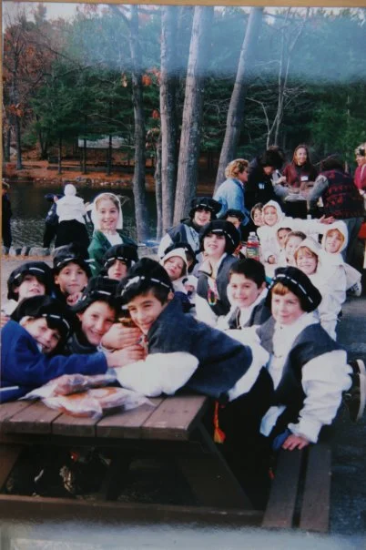 Geena Matuson at the pilgrim field trip in third grade, 1997.