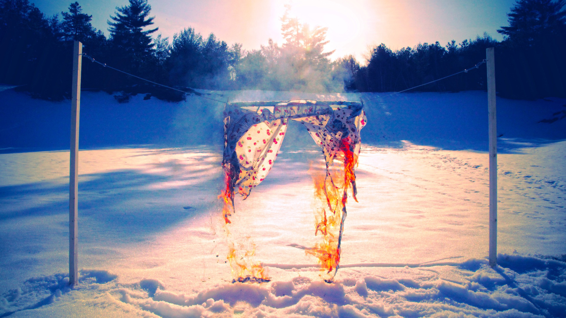 Preview of Geena Matuson's (@geenamatuson) multimedia installation 'Liar Liar' with Jeremy Day in Maine, 2013.