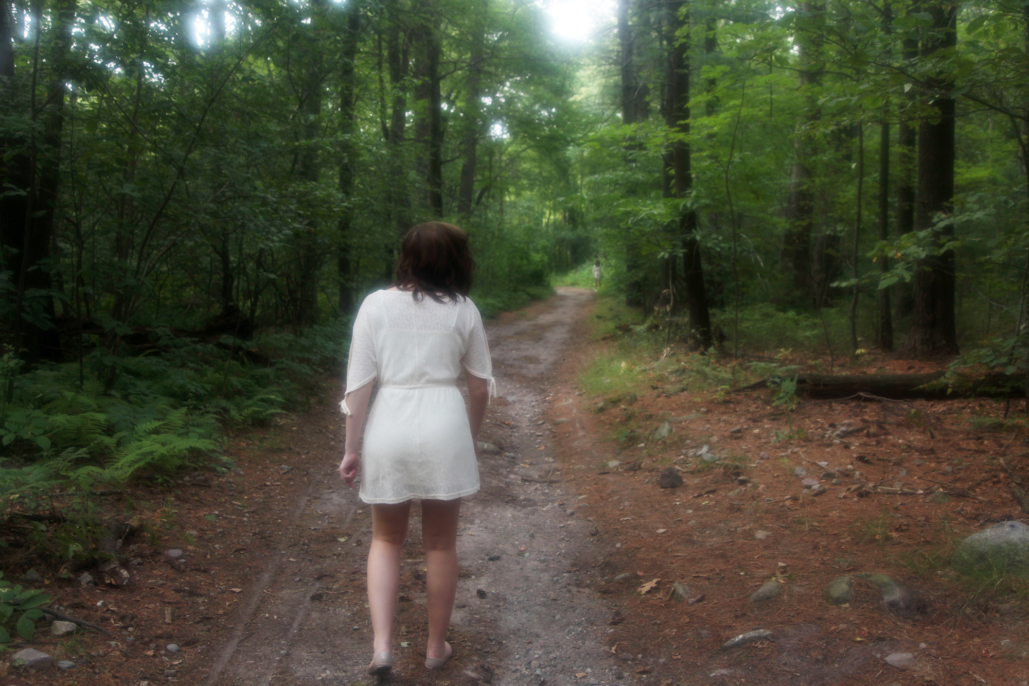 Chelsea Ross Miller and her 'double' on the set of Geena Matuson's (@geenamatuson) thesis film 'My BIg Bad Wolf', 2013.