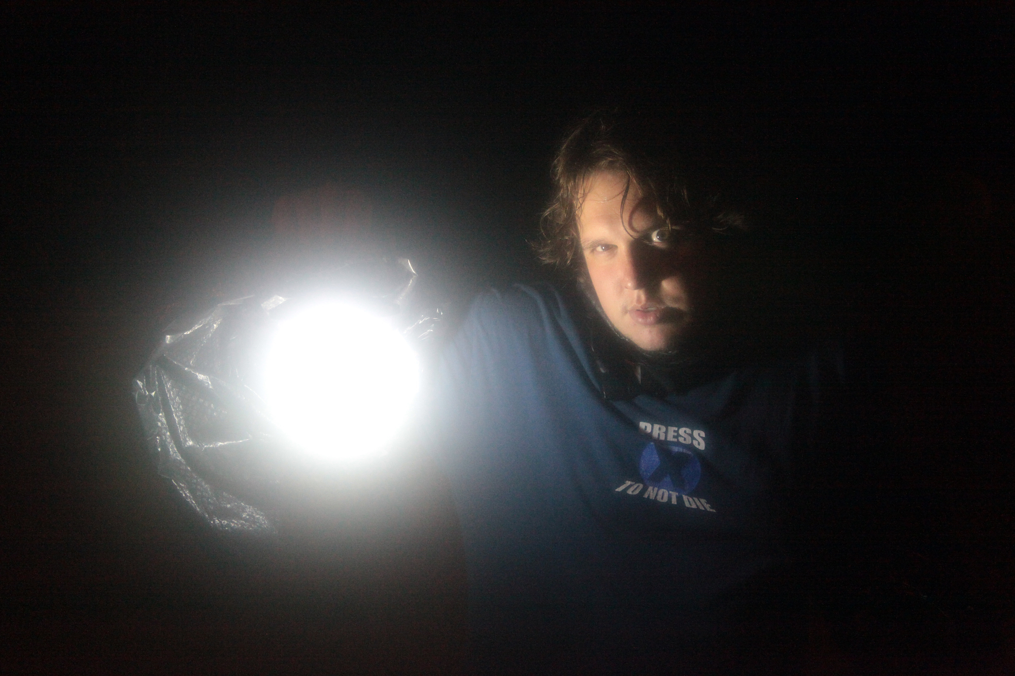 Assistant Rick Desilets behind the scenes for Geena Matuson's (@geenamatuson) experimental psychological thriller 'My Big Bad Wolf' (2013).