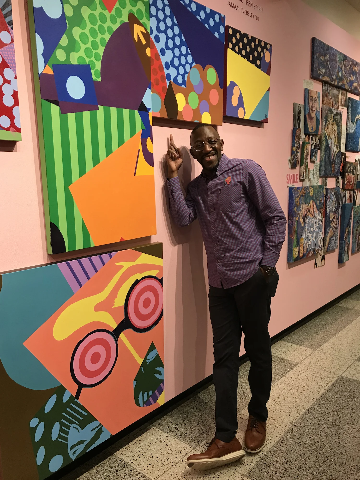 Jamaal Eversley (@sirjayevs) presents his artwork in his show SMELLS LIKE TEEN SPIRIT at Babson College, October 2017.