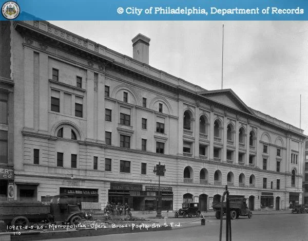 The Philadelphia Metropolitan Opera House as seen in 1925.