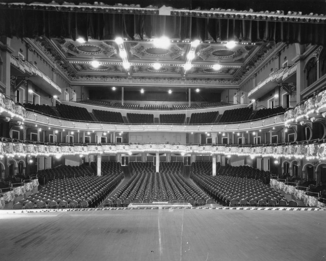 Original view from center stage. Photo © Temple University Libraries, Urban Archives.