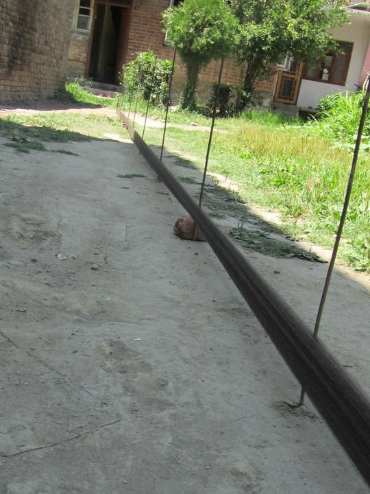 Drying the yarn