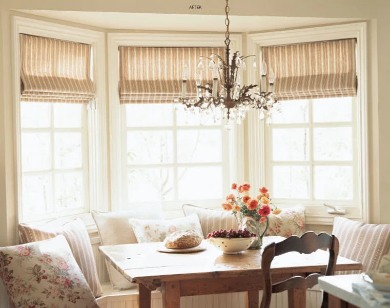 Roman shades exude luxury. Just look how simplicity can make up for the most average decor.