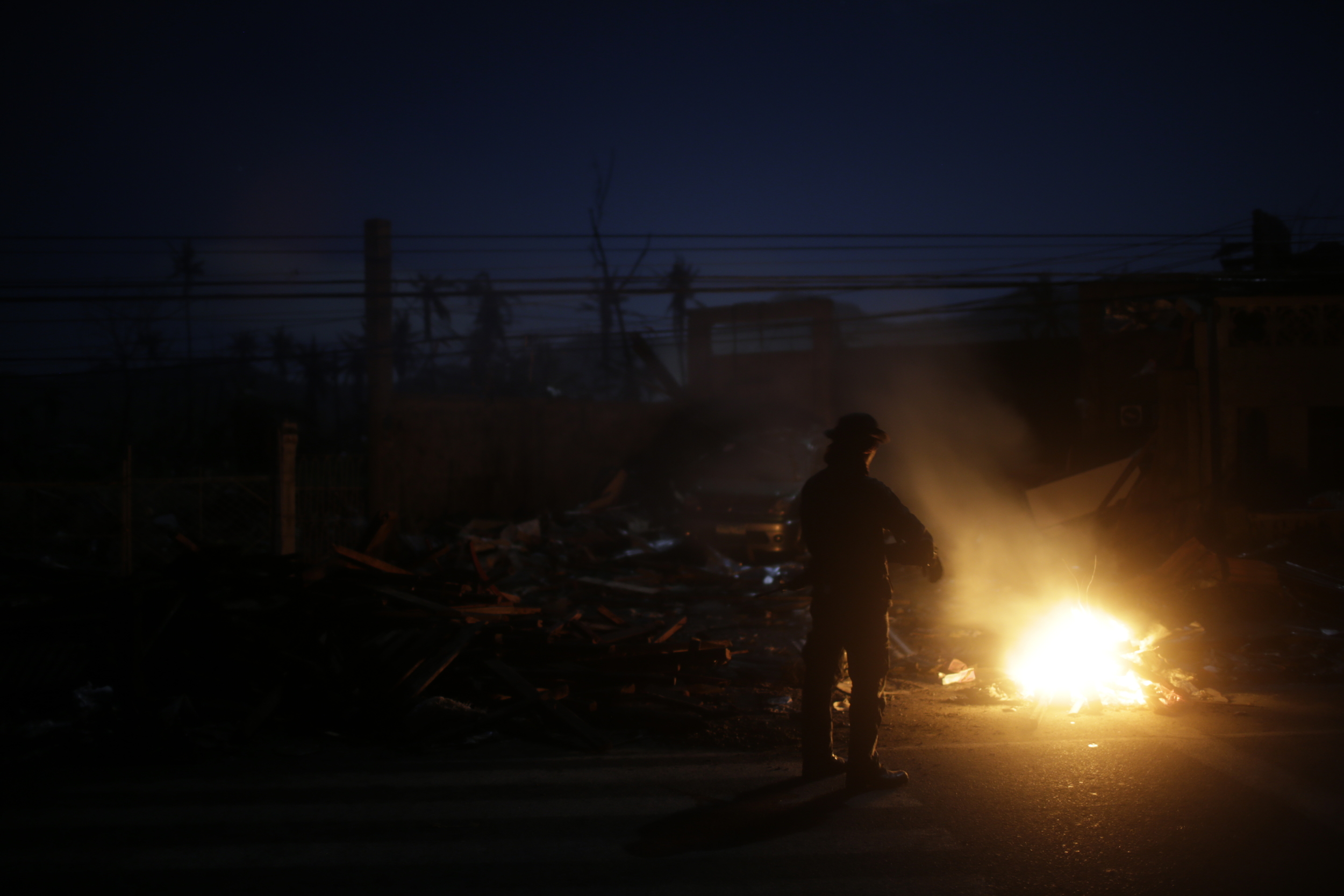  Members of the military during curfew in Tacloban City    