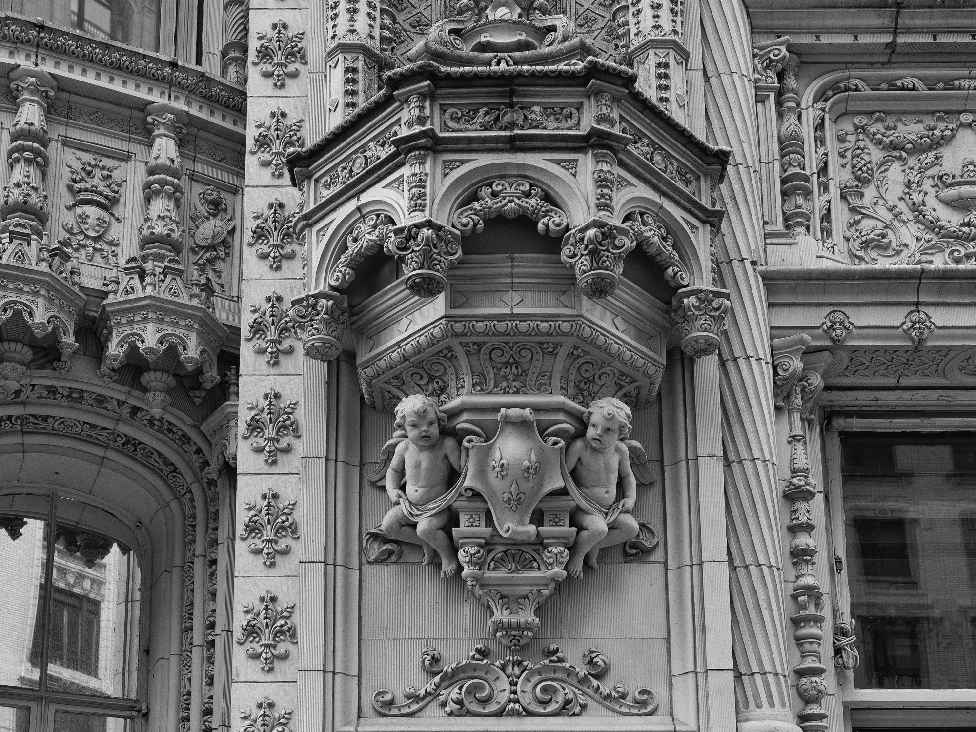Two Angles part of the terra-cotta exterior. 