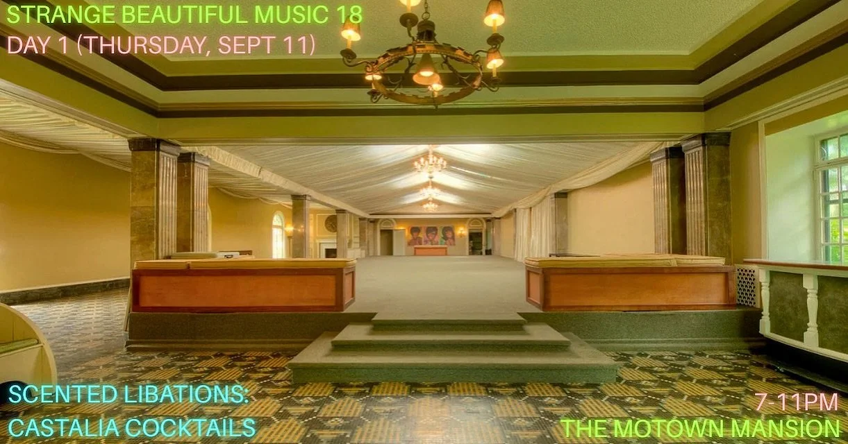 Y&rsquo;all - soooo excited to bring the festival to life this year 😬 

Gonna share some photos of the venues and more as we lead up to it.

Strange Beautiful Music 18 (@newmusicdetroit)

&mdash;&mdash;&mdash;
More below about The Motown Mansion - t