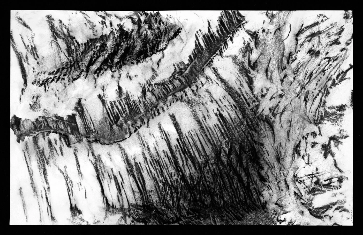 SCAPE Print 21 12" x 24" Graphite on Strathmore paper