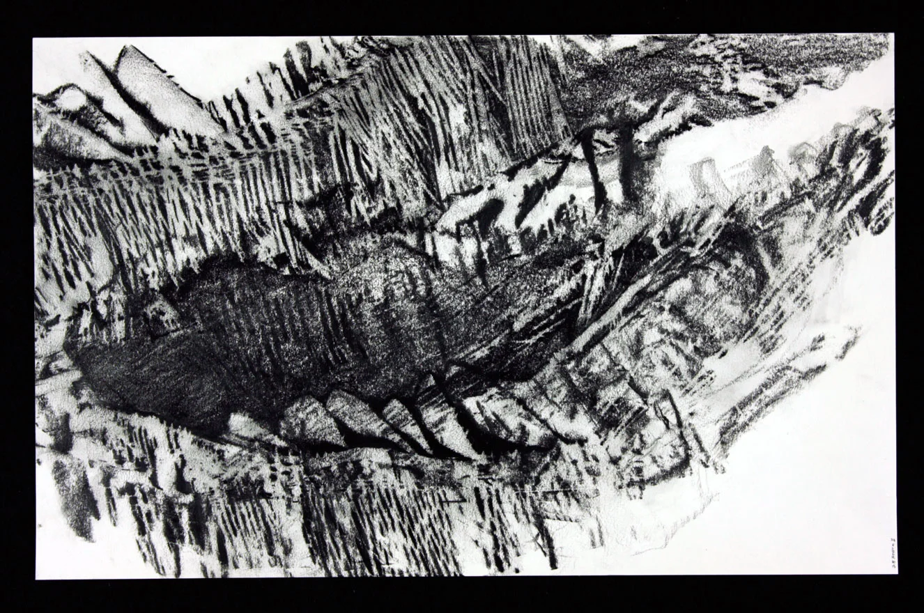 SCAPE Print 28 12" x 24" Graphite on Strathmore paper