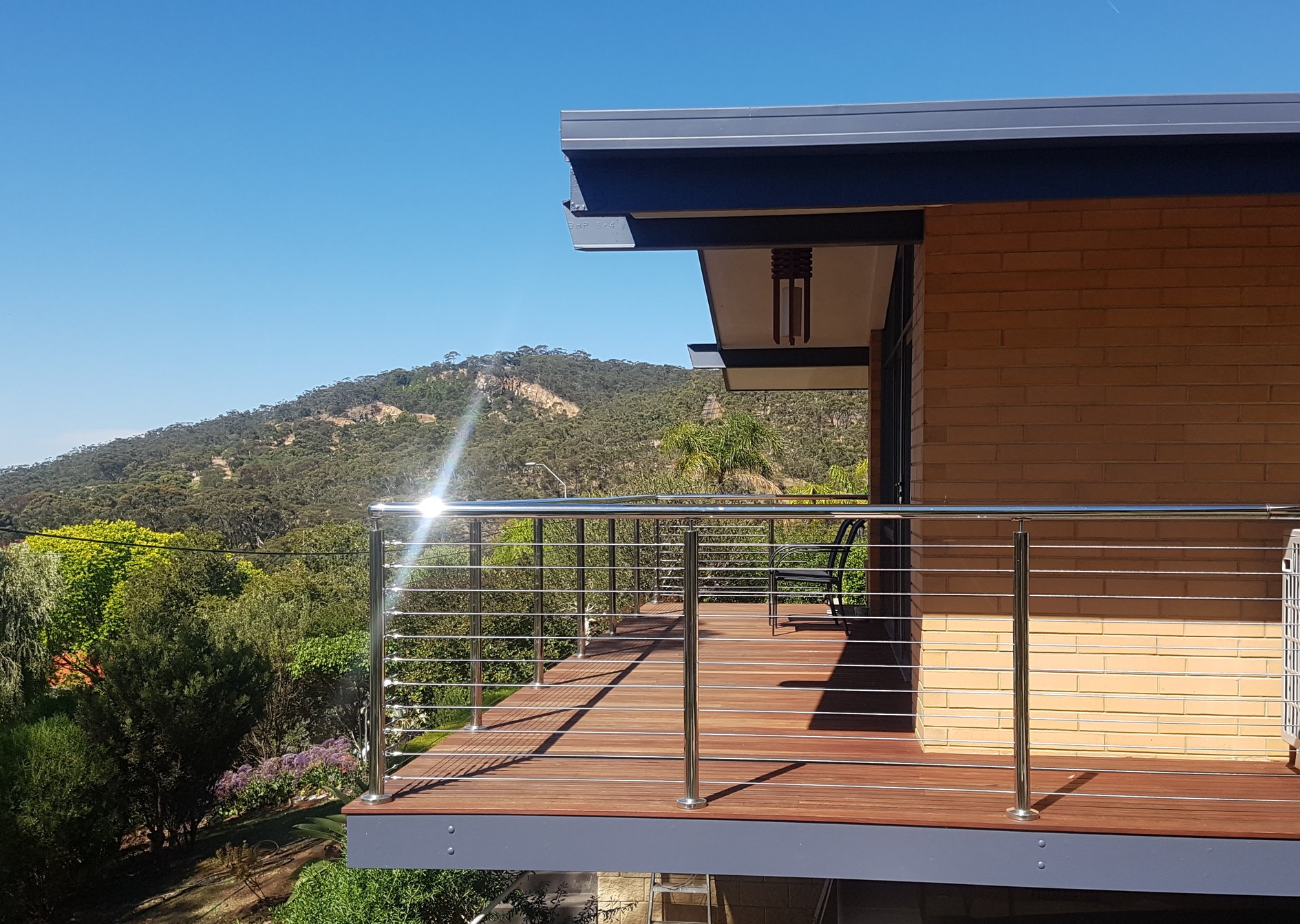 Restoration Jarrah90 mm Deck Stainless Steel Balustrade &amp; Handrail : Pasadena