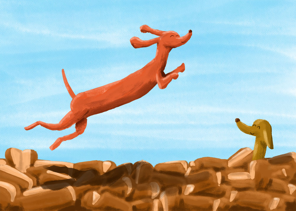 Dachshund Buns , 2017. Digital Read about the process here