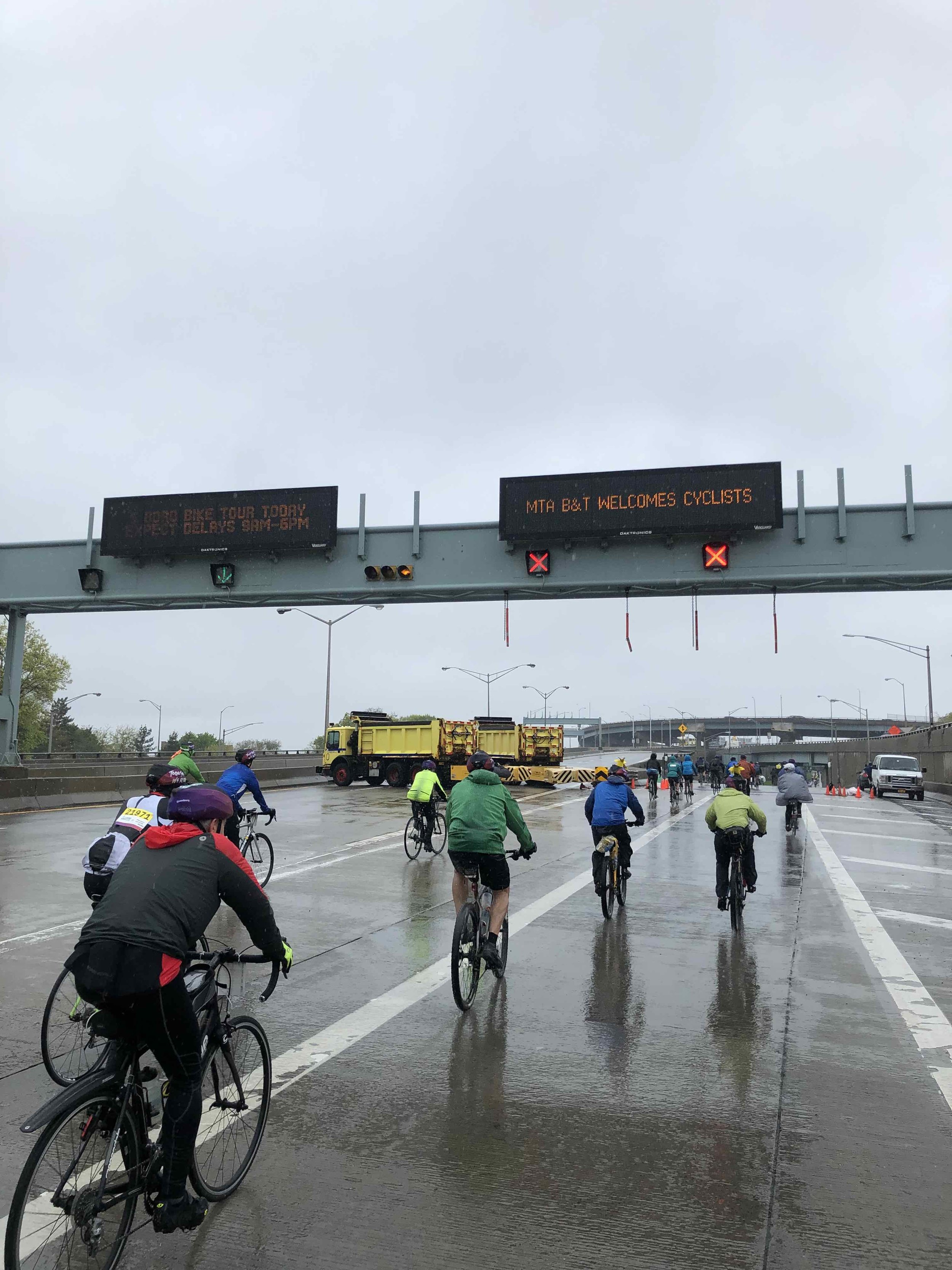 The traffic sign that cheered us on was nice and helped my psyche.