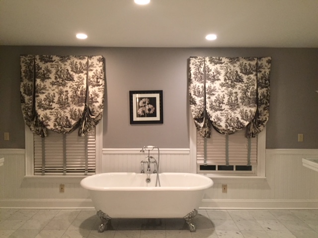 Grey wall paint color in master bath