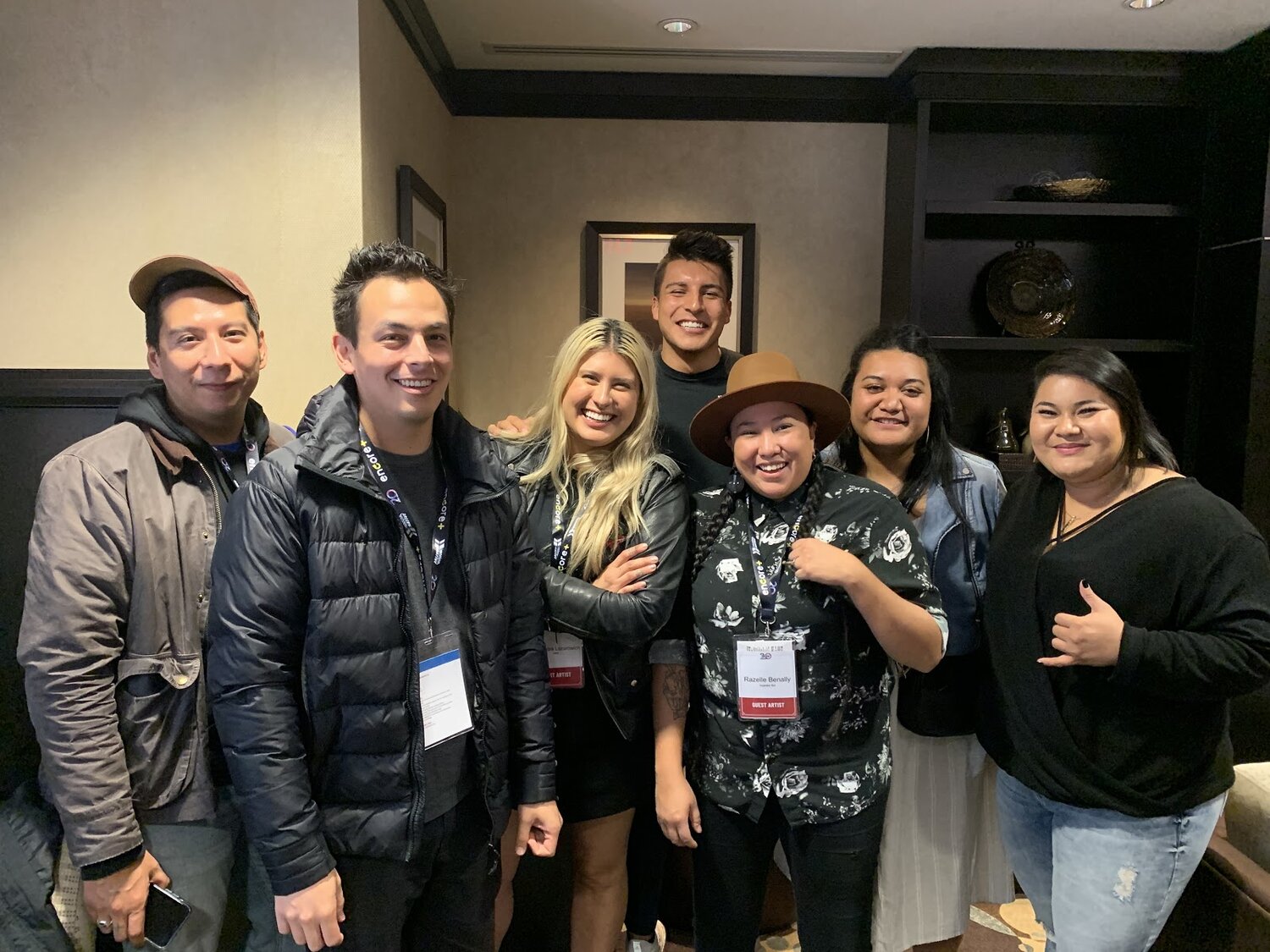 Hud with Indigenous filmmakers and Sundance Indigenous Program Staff at imagineNATIVE Film Festival in Toronto, Canada  Photo Courtesy of Hud Oberly