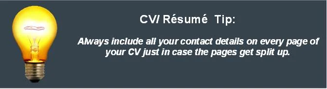 Cv Writing Tip Be Contactable Jpeg