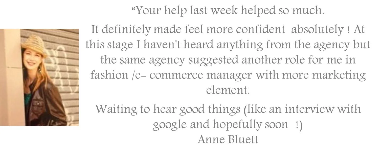 Testimonial for professional interview coaching jpeg