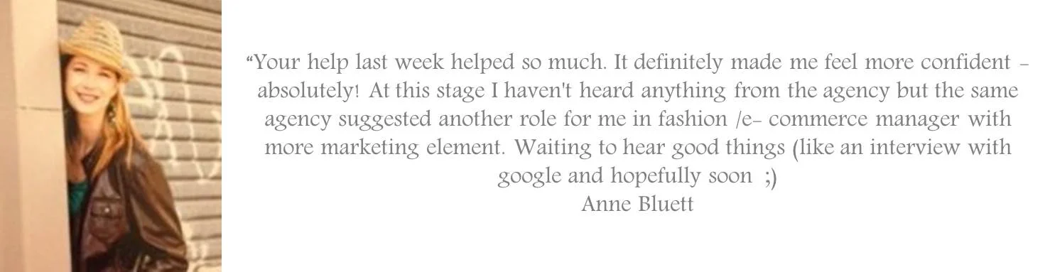 Testimonial for Interview coaching for Job Seekers