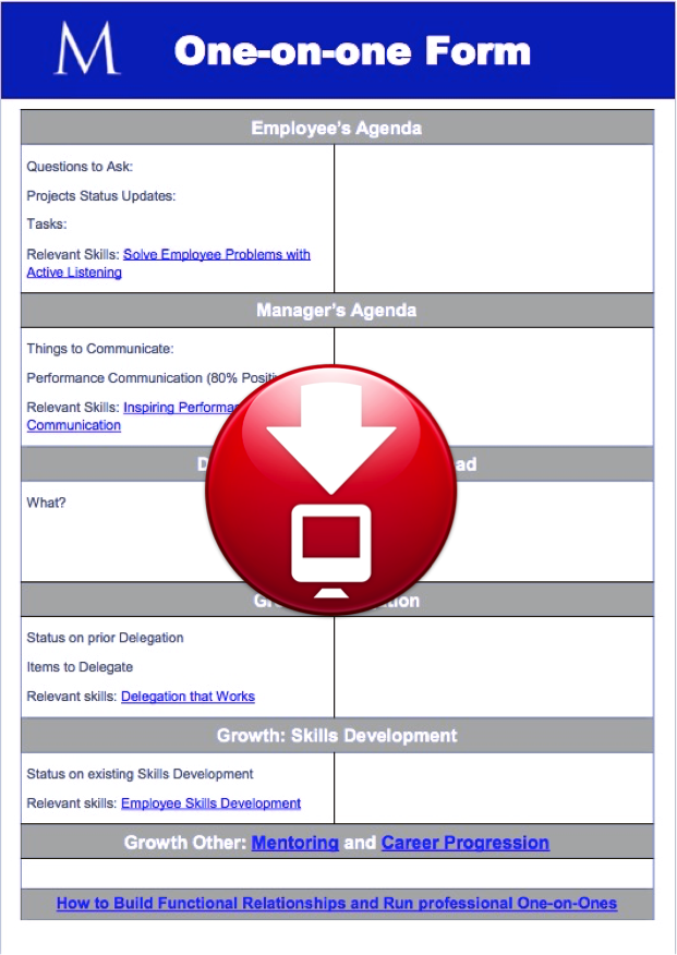 One on One Form Download Jpeg