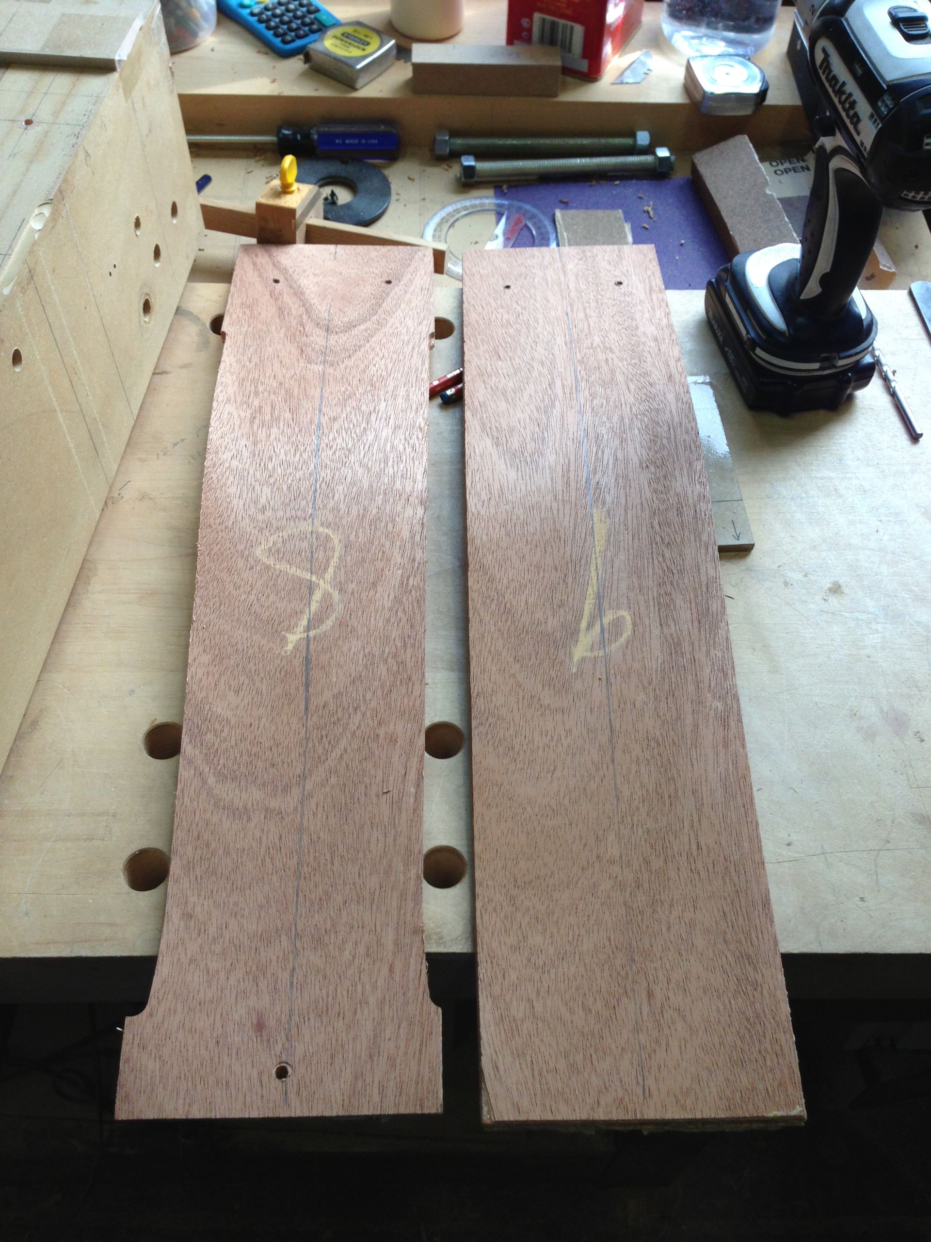  Before and after shaping.  