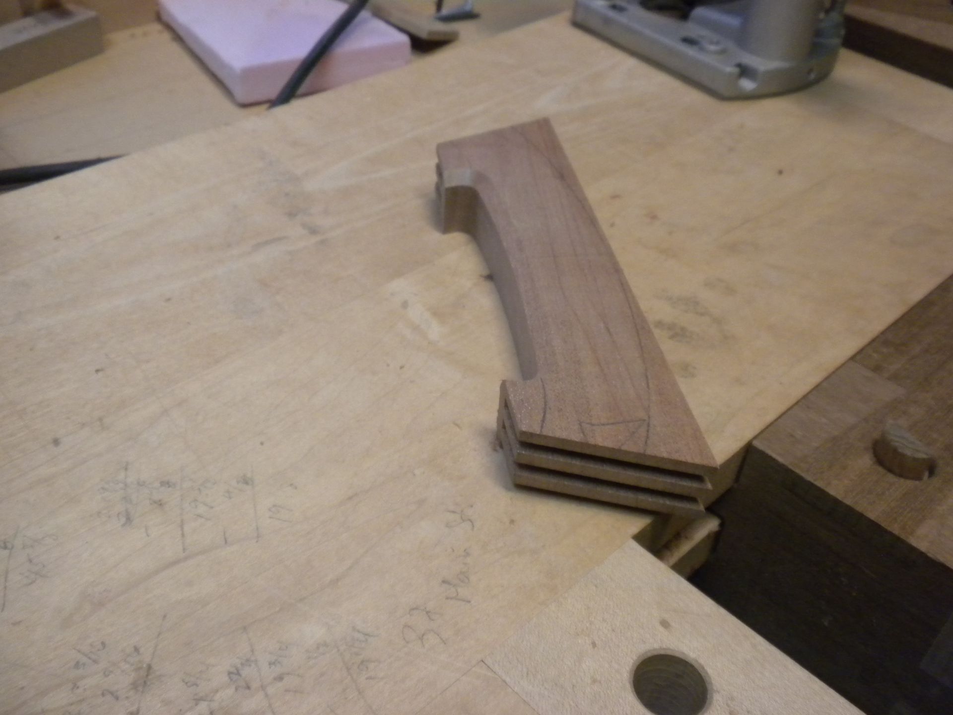   A 45 on the edge is the face against which the shoulders of the back splat tenon will eventually meet.  
