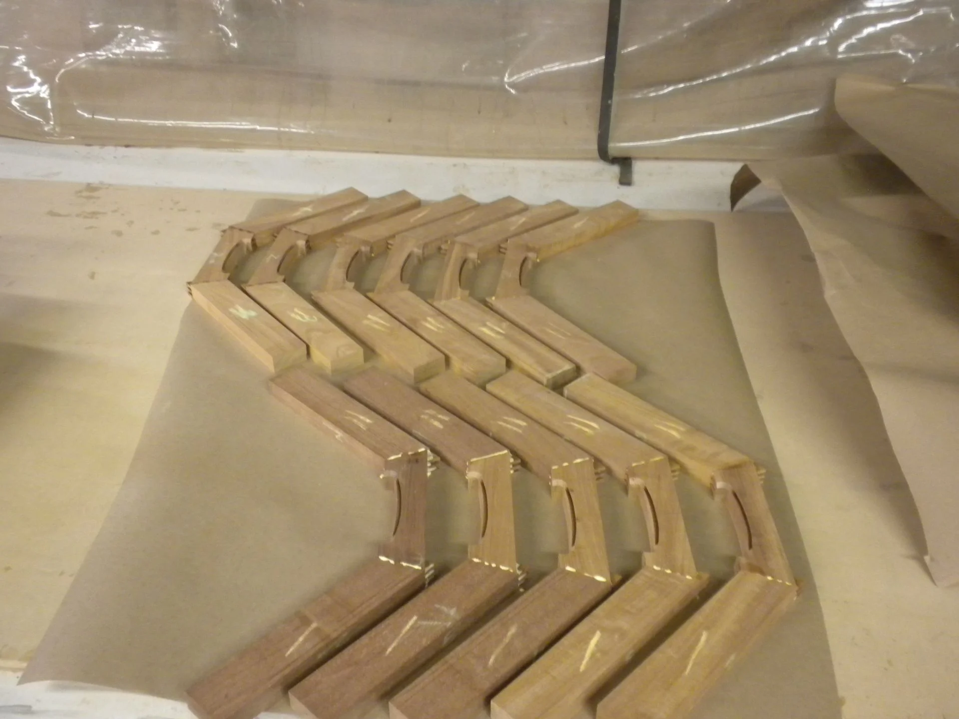  Crest rails glued up.  