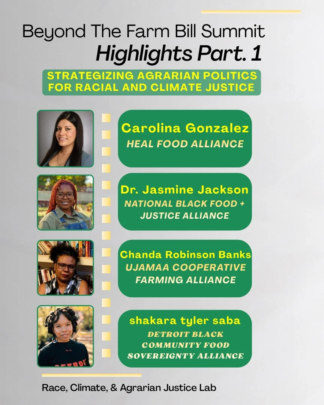 In late April, the Race, Climate, and Agrarian Justice lab convened a group of 50 farmers, farmworkers, advocates, and scholars for the &ldquo;Beyond the Farm Bill Summit.&rdquo; Our purpose was to strategize agrarian politics for racial justice thro