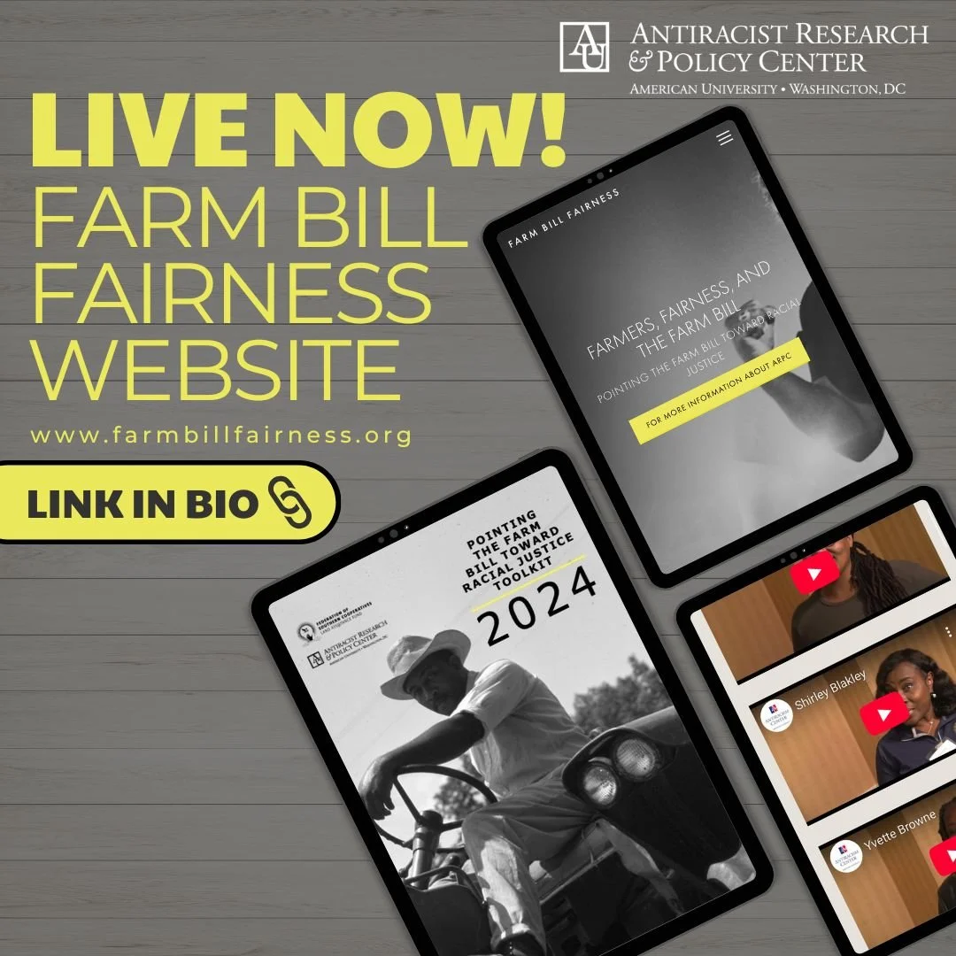 ARPC is thrilled to announce that our new website - www.farmbillfairness.org - is live TODAY! 

Farm Bill Fairness is an online hub for sharing knowledge and connecting advocates, organizations, farmers, farm workers, and scholars who are working tow