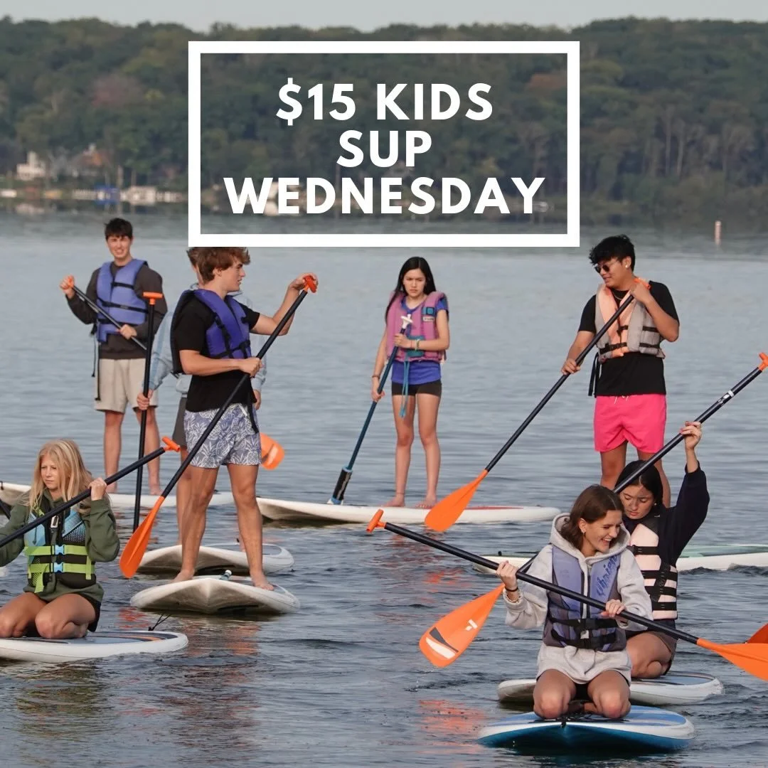 Season 15 feels like a good time to offer $15 deals for all of you!

All summer long, every Wednesday, any kid under 18 gets on the water for $15. 
Just bring a student ID.
Get your little ones off their phone and onto the lake.
#PewaukeeLake | Every