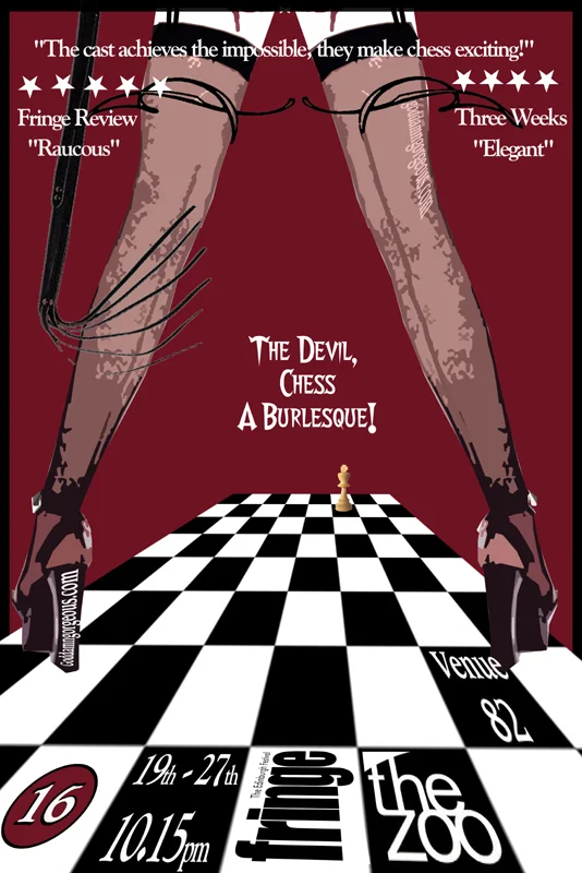 Rush job. Promotional material for the five star FoulPlay Burlesque at the Edinburgh Festival.