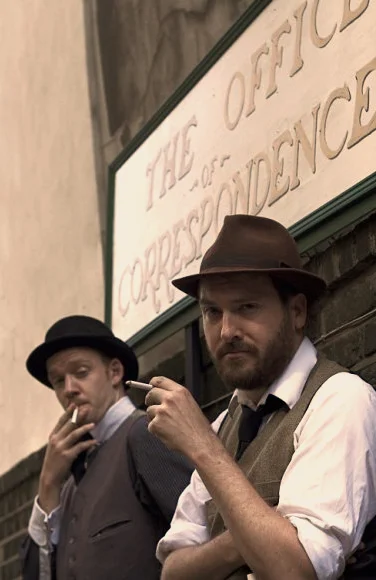 Mr Meaner (Jack Stigner) and Mr Leech (Ulysses Black) snapped by the paps during the Field Office promotional show at Brighton's 'Fringe City' 2008.