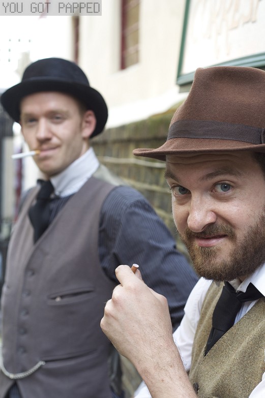 Mr Meaner and Mr Leech working the Field Office at the Streets of Brighton 2008.
