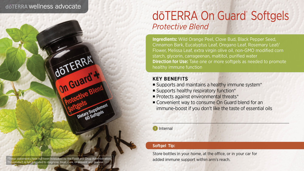 Doterra - on Guard+ Softgels Essential Oil Protective Blend - 60 Softgels