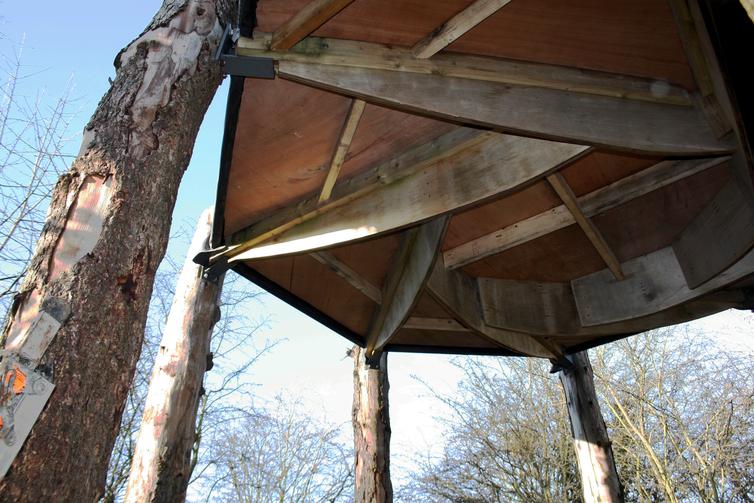 Self-build land shelter gets its roof