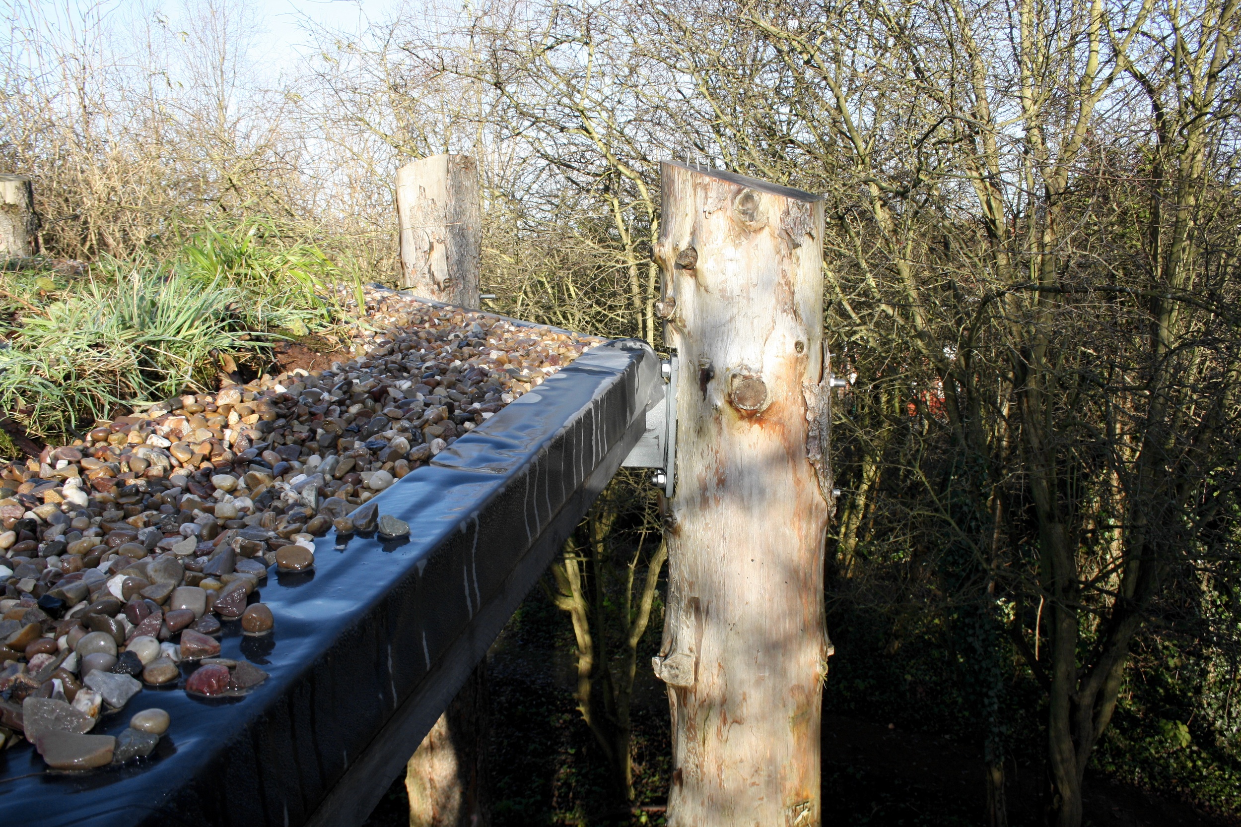 Self-build land shelter gets its roof