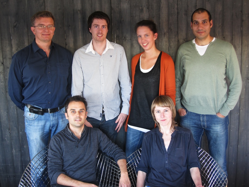 The team (clockwise from top left): Jon Iversen and Asgeir Ljøen (of Modus Arkitekter ), Isabell Adamofski, Ibrahim Elhayawan and Birgitte Haug (of Various Architects ) and me.