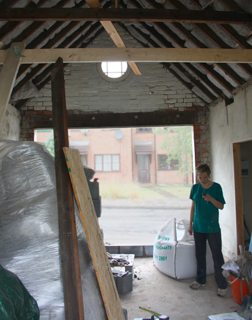 Work underway on the 'eco garage'