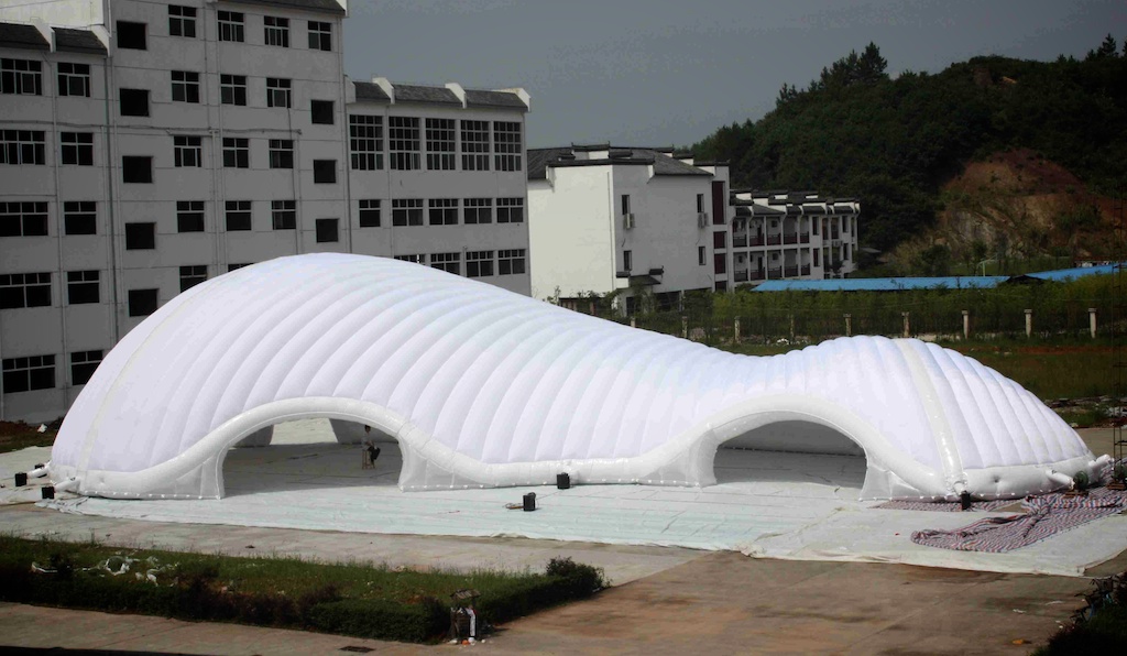 Testing our new inflatable pavilion