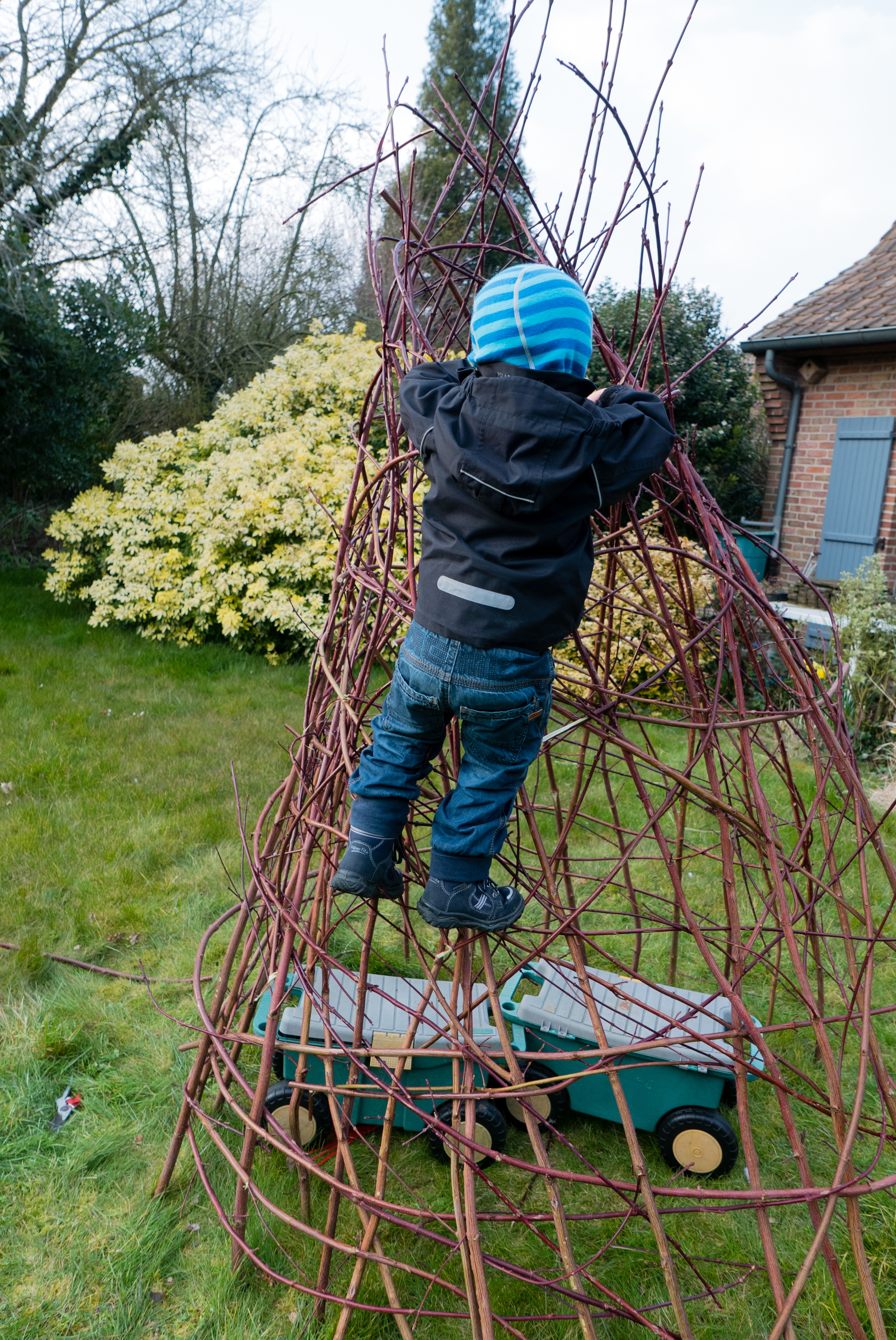 The resulting woven structure was surprisingly strong!