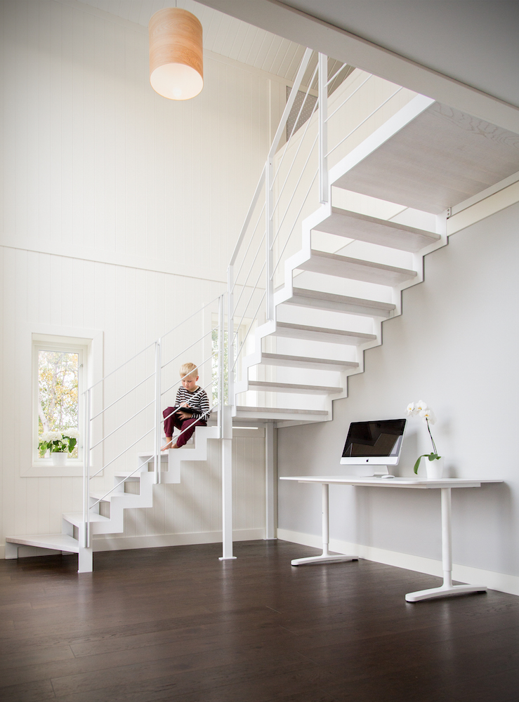 Interior view of the atrium, at the intersection of the two wings ( Photo @ Caroline Prøven Brohaug)