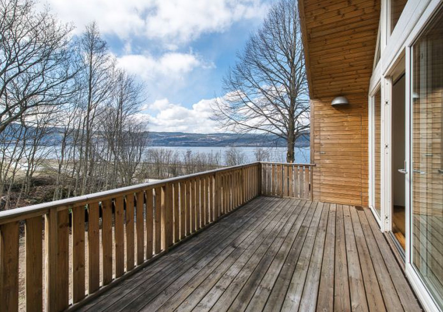 Lakeside view from the glazed gable terrace