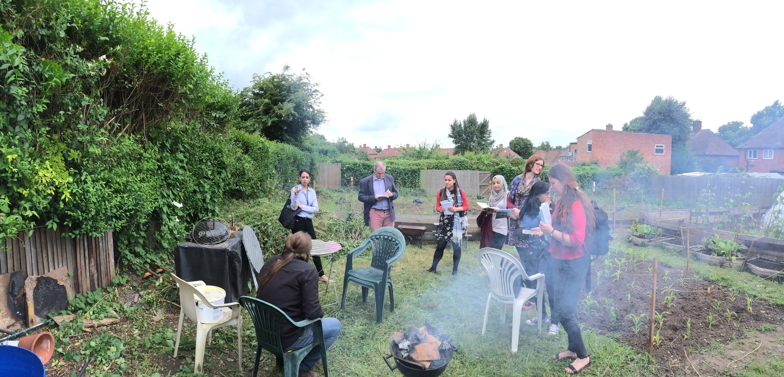 Visiting local community project Growin' Spaces at Dale Allotments in Sneinton